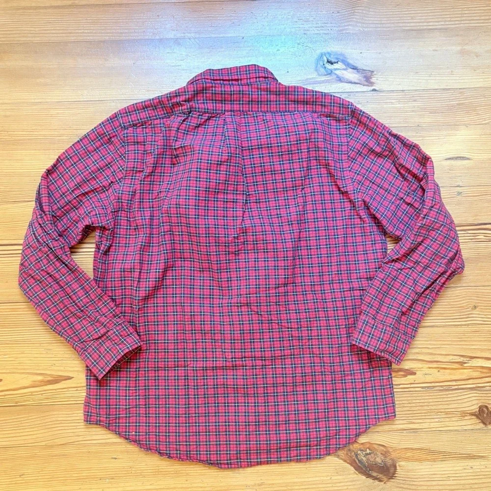 Polo Ralph Lauren Button Down Shirt Mens Red Plaid Excellent Classic Fit SIZE XL